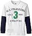U.S. Polo Assn. Big Boys' Graphic Screen Printed Hangdown, White, 10/12