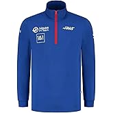 Haas F1 Team Haas Racing F1 2022 Men's Team Fitted 1/4 Zip Sweatshirt Blue (900972)