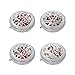 ALICE 12 Sets Silvery Hollow Design Purse Mirrors, Double-Sided Mirrors, Wholesale Price