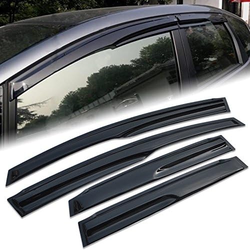 For 2009-2014 Honda Fit Jazz Smoke Window Visor Vent Rain/Sun/Wind Guard Shade JDM