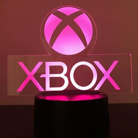 tianxiawudi xbox gamer games logo 3d acrilico led 7 colores luz de noche lampara de mesa regalo interruptor tactil control remoto