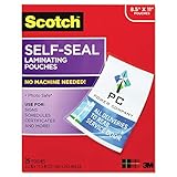 Self-Sealing Laminating Pouches, 9.5 mil, 8 1/2 x 11, 25/Pack