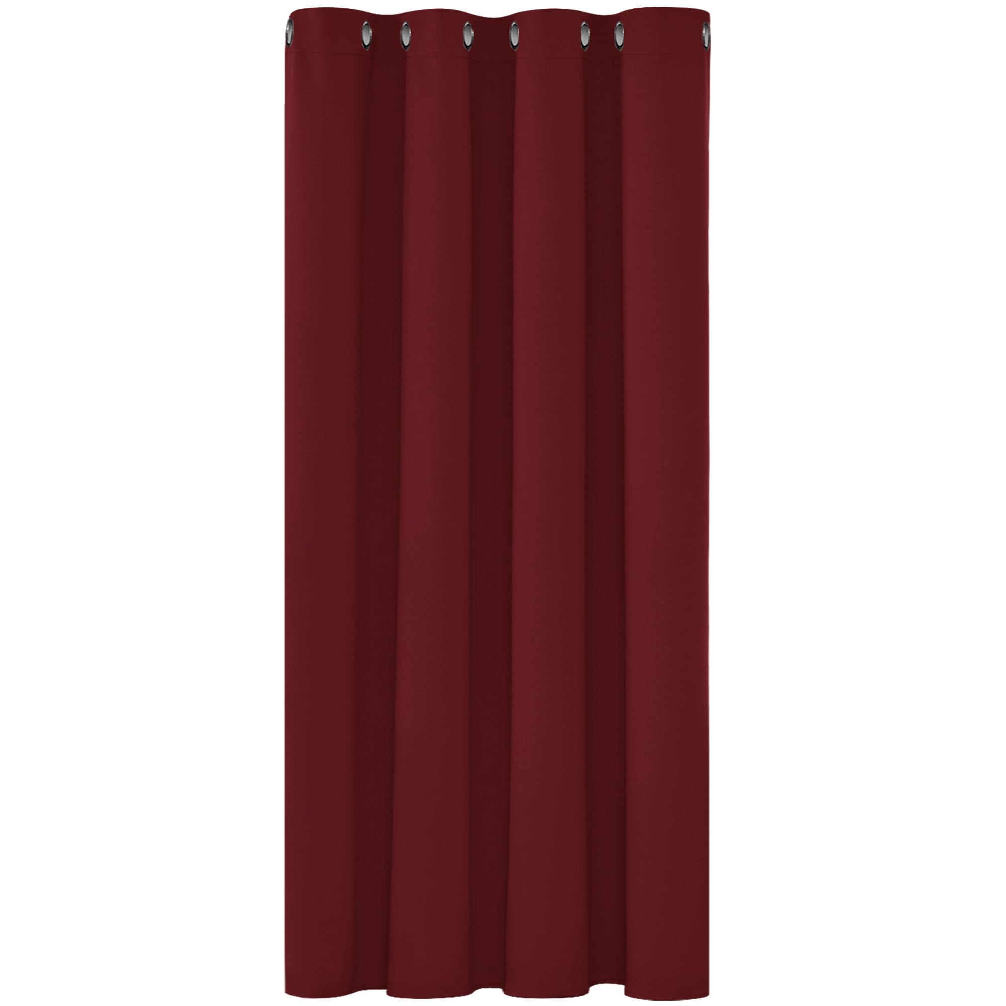 Deconovo Solid Christmas Blackout Curtain Bedroom Thermal Insulated Eyelet Curtain for Kitchen 52"x 54" Red 1 Panel
