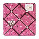 Cowgirl Pink Bandana Print Fabric Memory/Memo Photo Bulletin Board by Sweet Jojo Designs