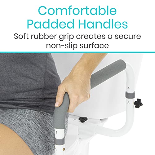 Vive Toilet Safety Rail Adjustable Grab Bar Compact Support Frame