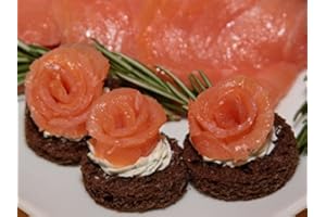 APPETIZERSUSA Smoked Salmon Roses - Gourmet Frozen Appetizers (50 Piece Tray)