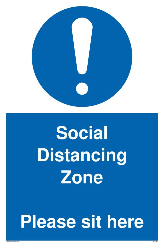 Social Distancing Zone Please sit here