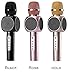 ESHISHANG Multi Magic Karaoke player Portable Wireless Bluetooth Microphone with Mic Speaker Condenser Fashion Home Mini Karaoke Player KTV Singing Record for Apple Samsung iPhone Smart Phone (Gold)