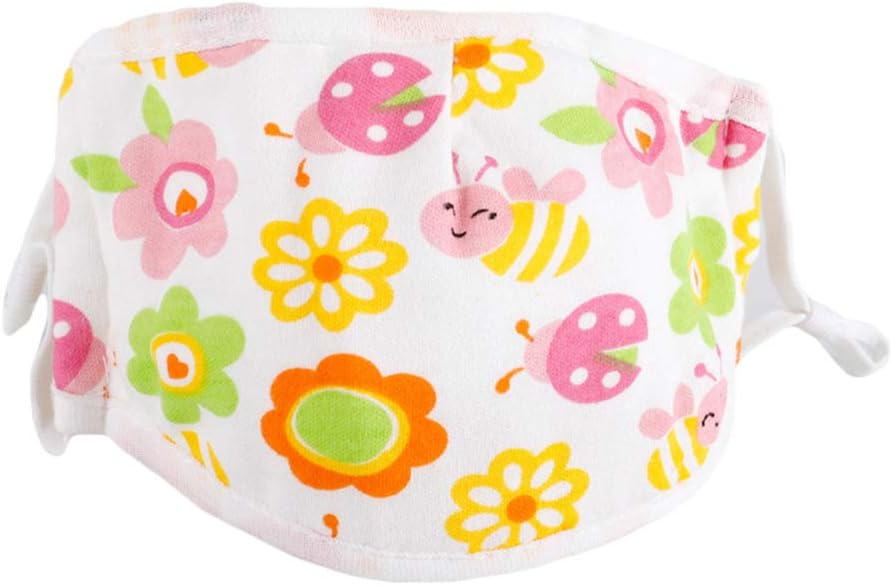 piRAtus8ileV Respirator 5 Layers of Filter Elements Protection Filter Smoke and Dust Child Mask Cartoon Image Cotton Yarn Baby Breathable Mask Suitable for 0-8 Years Little Ladybug S