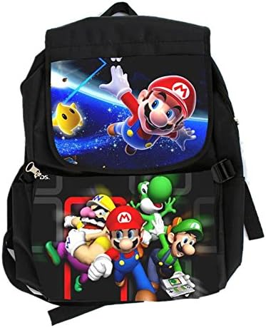 Super Mario Anime Canvas Large Capacity School Backpack Messenger Shoulder Hand Bag