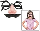 Child Nose, Eyebrows and Mustache Glasses (12 Pack) 3 1/2