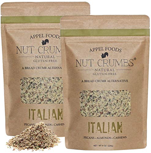 Appel Foods - Nut Crumbs - Bread Crumb Alternative - Gluten Free - Sugar Free - Low Carb - Low Sodium - Raw, Premium Nuts - Italian 2pk - Thumbnail 7