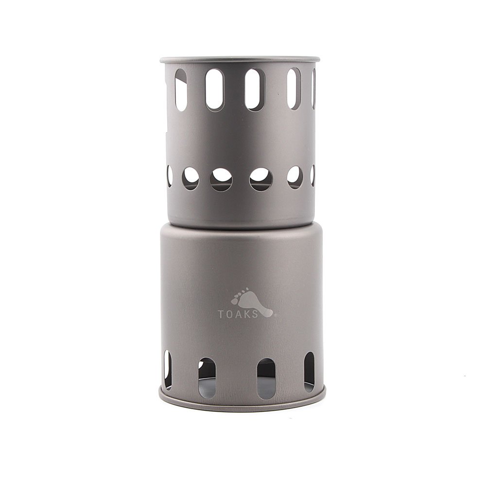 TOAKS Titanium Backpacking Wood Stove - Compact, Lightweight, High Efficiency - Outdoor Cooking System (Stove Only)