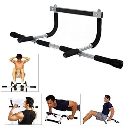 Ponix Home Gym Pull Up Bars For Home Push Up Bar Sit Ups Equipment Dips Stands With Top Pulley Solid Fitness Gym Accessories Color Black Amazon In Sports Fitness Outdoors