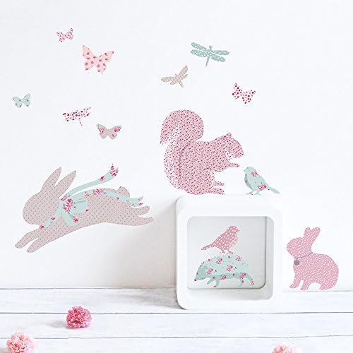 Vintage Floral Woodland Fabric Wall Decals