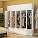 KOUSI Dresser Small Closet Wardrobe Drawer Storage for Clothes Small Wardrobe Storage for Small Spaces Clothes Storage Dresser, Capacious Customizable, White, (White, 25 Cubes -A)