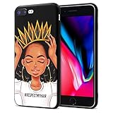 iPhone 7 Case iPhone 8 Case African American Afro Girls Women Slim Fit Shockproof Bumper Cheap Cell Phone Accessories Thin Soft Black TPU Protective Apple iPhone 7 Cases Apple iPhone 8 Cases (09)