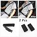 JDopption 2 Pcs Black Smart Seatbelt Adjuster Clip Buckle Shoulder Relax Neck Comfort Supports Seat Belt Clip Cover
