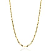 OLARCU 2.5mm/4mm Gold Wheat Chain for Men Women, Mens Stainless Steel Chain Necklace Jewelry, 16-26 Inches