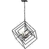Z-Lite 457-4MB Euclid Chandelier, 4-Light 240 Total Watts, Matte Black