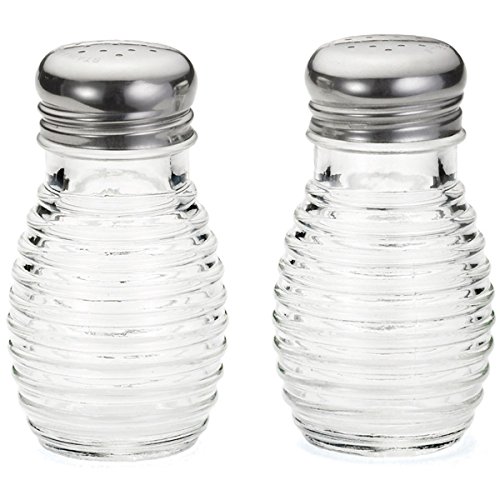 TableCraft Beehive Glass Salt & Pepper Shakers - Set of 2 BH2 Glass Salt Shakers
