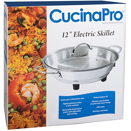 4 Electric+Skillet+Cucina+Pro+Stainless