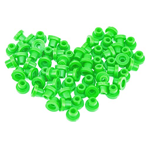 ITATOO 200pcs Soft Tattoo Grommets Rubber Tattoo Nipples for Tattoo Needles N201087 (Green)