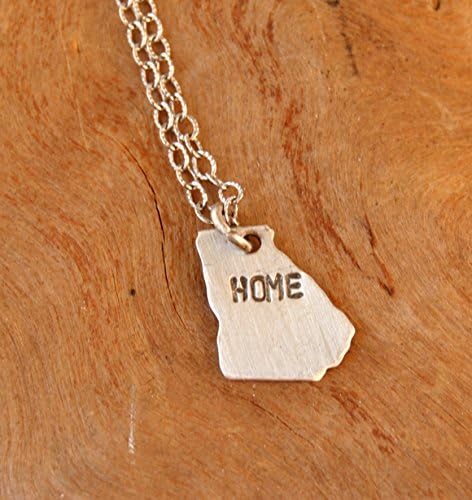 Georgia State Sterling Silver Necklace stamped "HOME" 18 inches