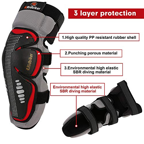 image for Ridbiker 1 Pair of Movable Knee Shin Guard Pads Breathable Adjustable 