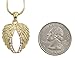 Crystal Guardian Angel Wings Gold Tone Necklace Gift for Women, Teens and Girls
