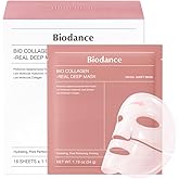 BIODANCE Bio-Collagen Real Deep Mask, Hydrating Overnight Hydrogel Face Mask, Pore Minimizing, Plumping, Elasticity Improvement, Korean Skin Care, Self Care Gifts for Women | 1.19oz(34g) x 16ea