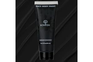 Bowitzki Face and Body Paint 2oz Cream Makeup 60ml Water Based Face Painting Special Effects For Adults Children Kids Halloween Christmas Party Stage Cosplay (Black)