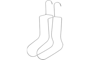 LOEFLIFA 2Pcs Stainless Steel Sock Blockers with Hanger 16X15Cm for Knitting, Crochet, Drying and Displaying