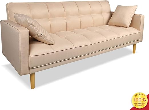 Amazon Com Romatpretty Convertible Futon Couch Pillows Armrests
