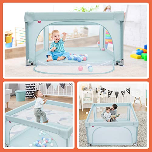 Costzon Baby Playpen, Extra Large Playard for Babies w/ 50 Ocean Balls
