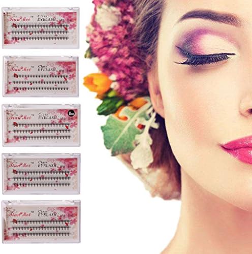 SPYlive New 10MM Fake Eyelashes, Individual 3D Wave Faux Mink 0.05 Black Eyelashes Extension False Eye Lashes
