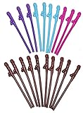 PartyFuFu Bachelorette Party Pecker Willy Straws 20 Pieces Penis Shaped Straws for the Party of a Lifetime Perfect for Bridal Party- Girls Night Out - Fun Party Ideas
