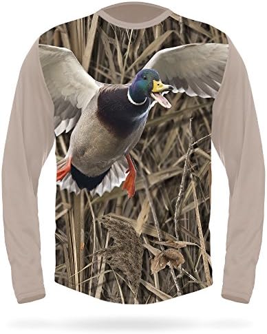Hillman Gear Flying Mallard Duck T-Shirt - Duck Hunting Waterfowl Shirt Camo