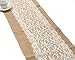 Aokbean Lace Burlap Table Runner, 5 Pack Rustic Farmhouse Fall Tablecloth 12x42 Inches Long Burlap Roll, Vintage Fabric Jute Placemats for Wedding Thanksgiving Party Centerpieces Dining Table Decor