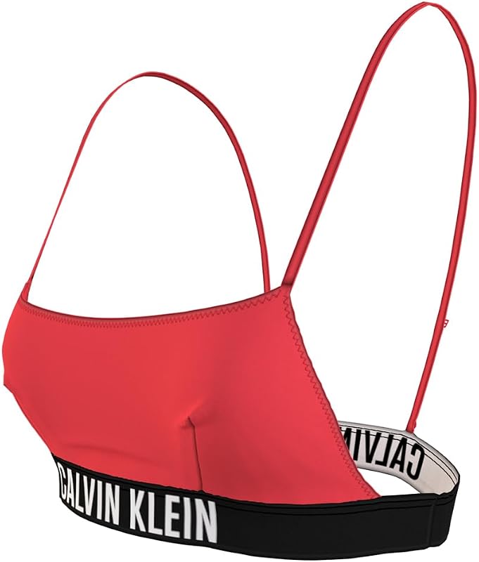 Top de Bikini Tipo Bralette sin Aros para Mujer, Rojo (Signal Red), M