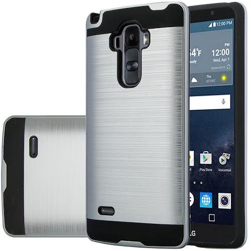 Wydan Case for LG G Stylo, Vista Hybrid Hard Shockproof Heavy Duty  Protective Brushed Phone Resilient Protector Cover Black on Black