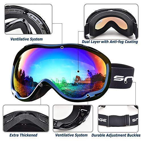 HUBO SPORTS Snow Goggles with OTG for Men Women Adult,Ski Snowboard Goggles of Dual Lens with Anti Fog for UV Protection (BBPGreen) HUBO SPORTS Snow Goggles with OTG for Men Women Adult,Ski Snowboard Goggles of Dual Lens with Anti Fog for UV Protection (BBPGreen)