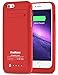 iPhone 6S Battery Case Kujian External Battery Backup Charger Case 3500mAh with Kickstand for iPhone 6/6S (Red)
