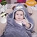 Premium Hooded Baby Towel, 100% Organic Bamboo, Free Baby Bib or Gloves, Baby Shower Gift, 35x35