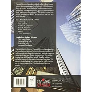Financial Services Canada 2015-2016 / Services  financiers au Canada 2015-2016 (English and French Edition)