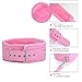 AOTENG STAR PU Leather Fur Collars Choker with Chain Detachable Leash for Women-Pink