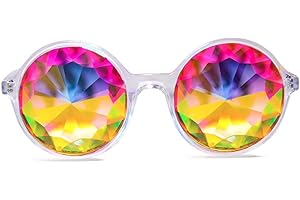 GloFX Xtra Lite Kaleidoscope Glasses | Lightweight Glass Crystal EDM Festival Diffraction Glasses