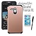 Alcatel One Touch Fierce XL Case, LUXCA [Shock-proof] Hybrid Dual Layer [Slim Fit] Defender Protective Case Cover for Alcatel One Touch Fierce XL (Rose Gold)