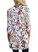 Chase Secret Womens Casual 3 4 Sleeve Floral Print V Neck Blouses Tops and Shirts X-Large White