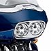 Chrome Dual LED Headlight for Harley Davidson Road Glide 2004 2005 2006 2007 2008 2009 2010 2011 2012 2013